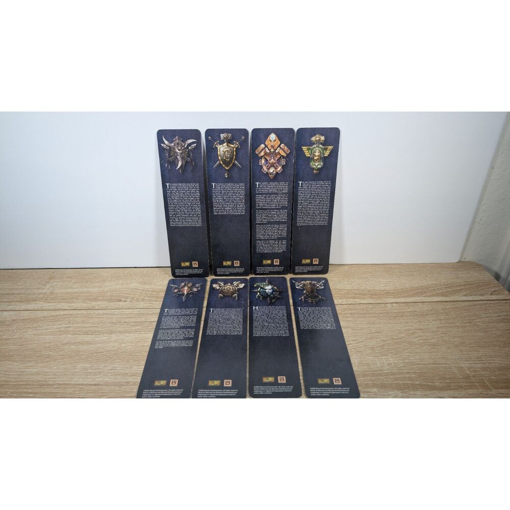 World of Warcraft Bookmark Set of 8 Races Rare Collectible - Picture 2 of 2